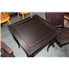Image 2 : Modern games table with backgammon and checker boards, 26 1/2" H X 23" square