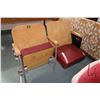 Image 1 : Adjoined pair of cinema seats wtih auto flip up seats, 46" wide
