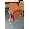 Image 2 : Adjoined pair of cinema seats wtih auto flip up seats, 46" wide