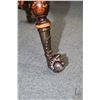 Image 2 : Antique adjustable height piano stool with cast and glass ball and claw feet
