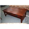 Image 1 : Modern Mission style three drawer coffee table 18" X 50" X 25"