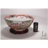 Image 1 : Antique hand painted Chinese punch bowl elaborate hunting scenes and detailed decoration, all hand p