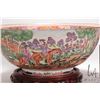 Image 2 : Antique hand painted Chinese punch bowl elaborate hunting scenes and detailed decoration, all hand p
