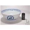 Image 1 : Antique Chinese export, blue and white tin glazed earthenware punch bowl featuring laurel leaf and c