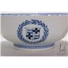 Image 2 : Antique Chinese export, blue and white tin glazed earthenware punch bowl featuring laurel leaf and c