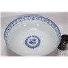 Image 3 : Antique Chinese export, blue and white tin glazed earthenware punch bowl featuring laurel leaf and c