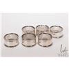Image 1 : Six Birks sterling silver napkin rings