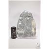 Image 1 : Hand carved soapstone with a face on each side, no artist signature seen, 13 1/2" in height
