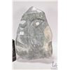 Image 2 : Hand carved soapstone with a face on each side, no artist signature seen, 13 1/2" in height