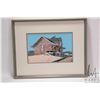 Image 1 : Framed watercolour painting labeled on verso "Withstanding Time" and signed by artist (Alan) Wylie, 