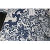 Image 2 : Queen size Ralph Lauren blue and white cotton comforter with matching bed skirt, pillow shams and tw