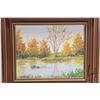 Image 2 : Two small original acrylic on board paintings including labeled on verso "Spring Run-Off- Sunnybrook