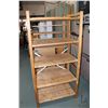 Image 2 : Two wooden, adjustable shelving units including 71" X 36" X 20" and 71" X 36" X 12" D