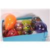 Image 2 : Selection of hand blown ornaments including fruit, glass dome on stand plus fondue forks, brass napk