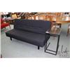 Image 1 : Ikea fold down futon style sofa bed and a metal and glass side table
