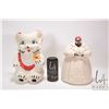 Image 1 : Two vintage cookie jars including McCoy and Royal Ware