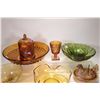 Image 2 : Large selection of vintage glass including Carnival style, Depression, hens on nests, bowls, etc. No