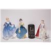 Image 1 : Three Royal Doulton figurines including Elizabeth HM2465, hand signed by Michael Doulton, Bess HN200