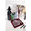 Image 2 : Two trays of collectibles including empty bottle of Camus Cognac, decanter, brandy snifter, ice buck