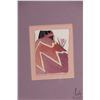 Image 2 : Oak framed collage containing five original watercolour paintings by artist Irene Klar , outside dim