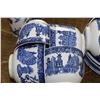 Image 2 : Johnson Bros. Willow patterned dinnerware including eleven each of 10" and 6" plates, twelve 6" bowl