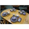 Image 1 : Selection of Johnson Bros. Willow pattern dinnerware including twelve each of 10" plates, 6" bowls, 