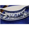Image 2 : Selection of Johnson Bros. Willow serving pieces including two 8 1/2" round bowls, 6 1/2" X 9" open 