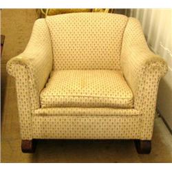 Large American empire style mahogany rocker - upholstered (235)
