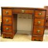 Image 1 : American mahogany leather top desk with 7 drawers, circa 1940 (239)
