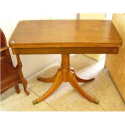 Mahogany top wood folding card table (240)