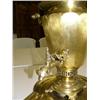 Image 2 : Beautiful brass Russian Samovar with tray - made in Tula (236)