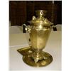 Image 4 : Beautiful brass Russian Samovar with tray - made in Tula (236)