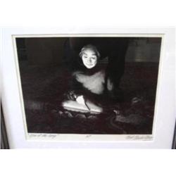 Extremely rare, highly sought after stone Lithograph by Fred Machetanz, artists proof "Glow of the L