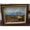Image 1 : Original oil on canvas by Harvey Goodale of Fall Caribou scene (3)
