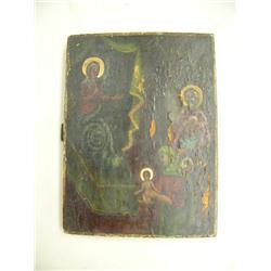 10"x8" Russian icon, hand painted on wood - very old (3)