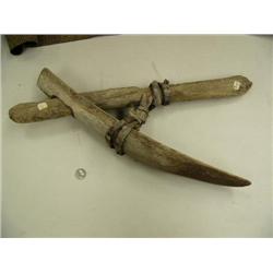Baleen, wood, and whale bone artifact 23" long (3)