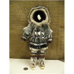 13" male doll with gun scabbard and pack by Carolyn Penayuh from Savoonga, AK (2)