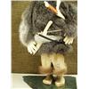 Image 3 : 15" whaled bone ivory faced doll with ivory hands, baleen bow and fox fur, ivory tipped knife and ar