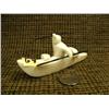 Image 1 : 4.75" ivory kayaker with baleen harpoon and paddle by Mark Seeganna #723F (2)