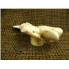 Image 1 : Pair of white ivory beluga whales, 3.75" long by Mark Seeganna of King Island (2)