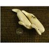 Image 2 : Pair of white ivory beluga whales, 3.75" long by Mark Seeganna of King Island (2)