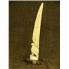 Image 1 : Outstanding 15" ivory eagle on whale bone base by Ukaghhani from Gambell (2)