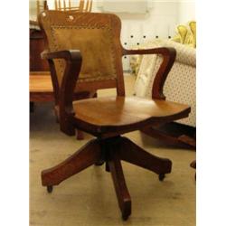 American Quarter Sawn oak office chair (231)
