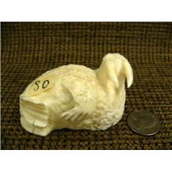 3" carved ivory walrus #689F (2)