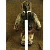 Image 4 : Man doll with hand sewn leather face, seal skin parka, pants and mukluks - very nice doll, signed He