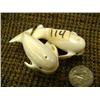Image 2 : Pair of beluga whales mounted on ivory 2.5" long by Mark Seeganna from King Island (2)