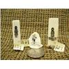 Image 1 : Lot of 3 scrimshawed ivory on ivory base by Carson Socpick (2)