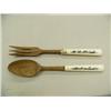 Image 1 : Rare Ivory handled salad fork and spoon by Wilbur Walluck (3)