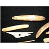 Image 2 : Lot of 8 ancient Eskimo artifacts, harpoons, net weights, bucket handle, knife handle, etc. (3)
