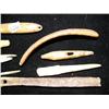 Image 3 : Lot of 8 ancient Eskimo artifacts, harpoons, net weights, bucket handle, knife handle, etc. (3)